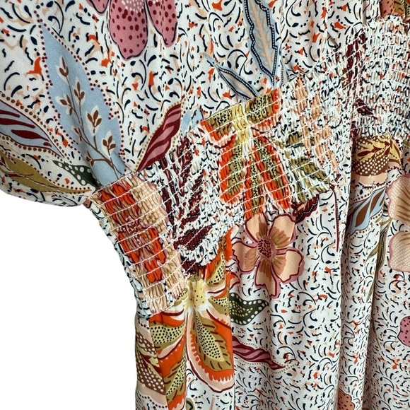 Lovestitch Women's Floral Maxi Dress S Bohemian V-Neck Multicolor Flowy Casual - Picture 5 of 11